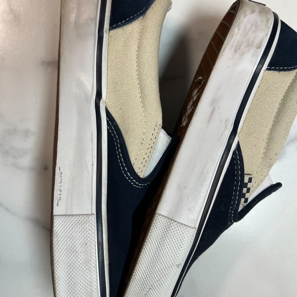 Vans Skater Slip-On Dress Blues/Turtledove PopCush Blue Suede/Cream Canvas main image 16